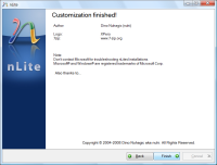 nLite Screenshot - Last Page