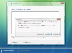 Windows Installation Error - A required CD/DVD device driver is missing