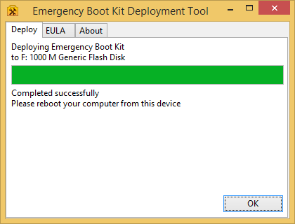 Getting Started with Emergency Boot Kit - Deployed Successfully