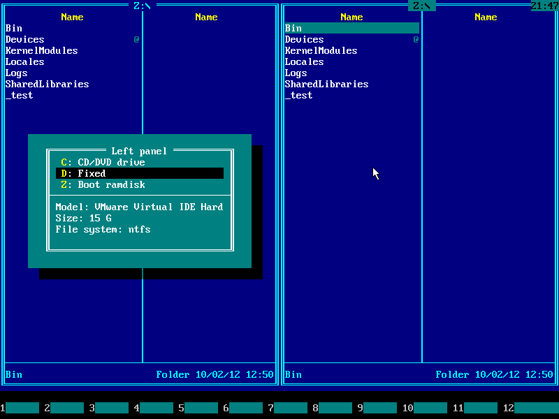 Using Emergency Boot Kit to Change Windows Password and Restore It Back - Switching to the Windows System Partition on the Left Panel
