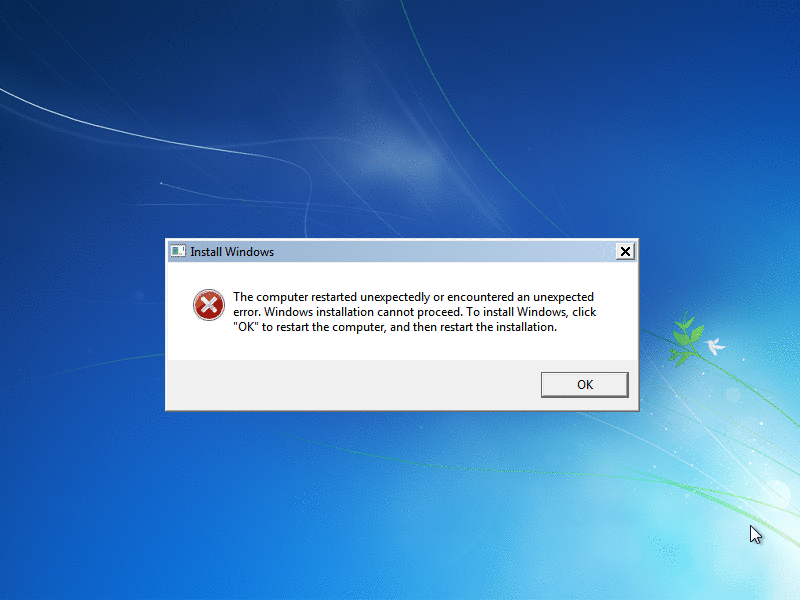 The Computer Restarted Unexpectedly or Encountered an Unexpected Error - Windows 7