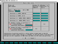 Using Emergency Boot Kit to restore Windows 7 boot after XP installation - Initial Screenshot of Mount and Boot Center