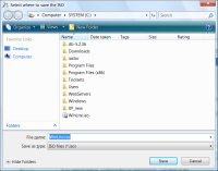 nLite Screenshot - Save ISO Dialog