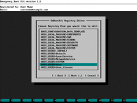 Fix Regedit Disabled with Emergency Boot Kit - Choose Registry Hive to edit