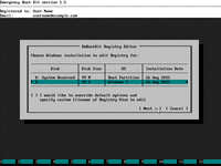 Fix Task Manager Disabled with Emergency Boot Kit - Choose Windows installation