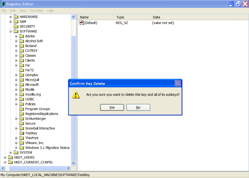 Fix Access to the Registry Key Denied with Emergency Boot Kit - Undeleteable Key in Registry, Screen 1