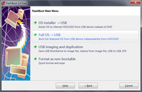 Windows To Go on Removable USB thumbdrive - Choosing Full OS to USB in the the Main Menu