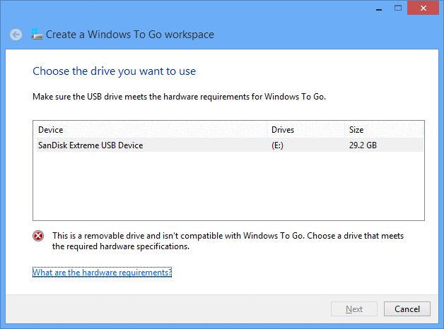 I modsætning til dræbe inaktive Install Windows To Go on Removable USB Drive