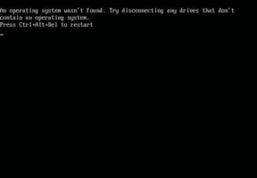 An Operating System Wasn't Found