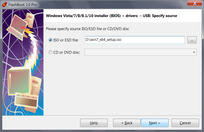 Install Windows 7 to new laptop - Specifying ISO image file of Windows setup