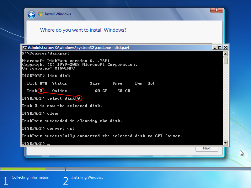 Windows 7 not Installing x:\windows\system32 SOLVED! 