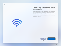 Windows 11: Let’s Connect You To a Network: Continue With Limited Setup