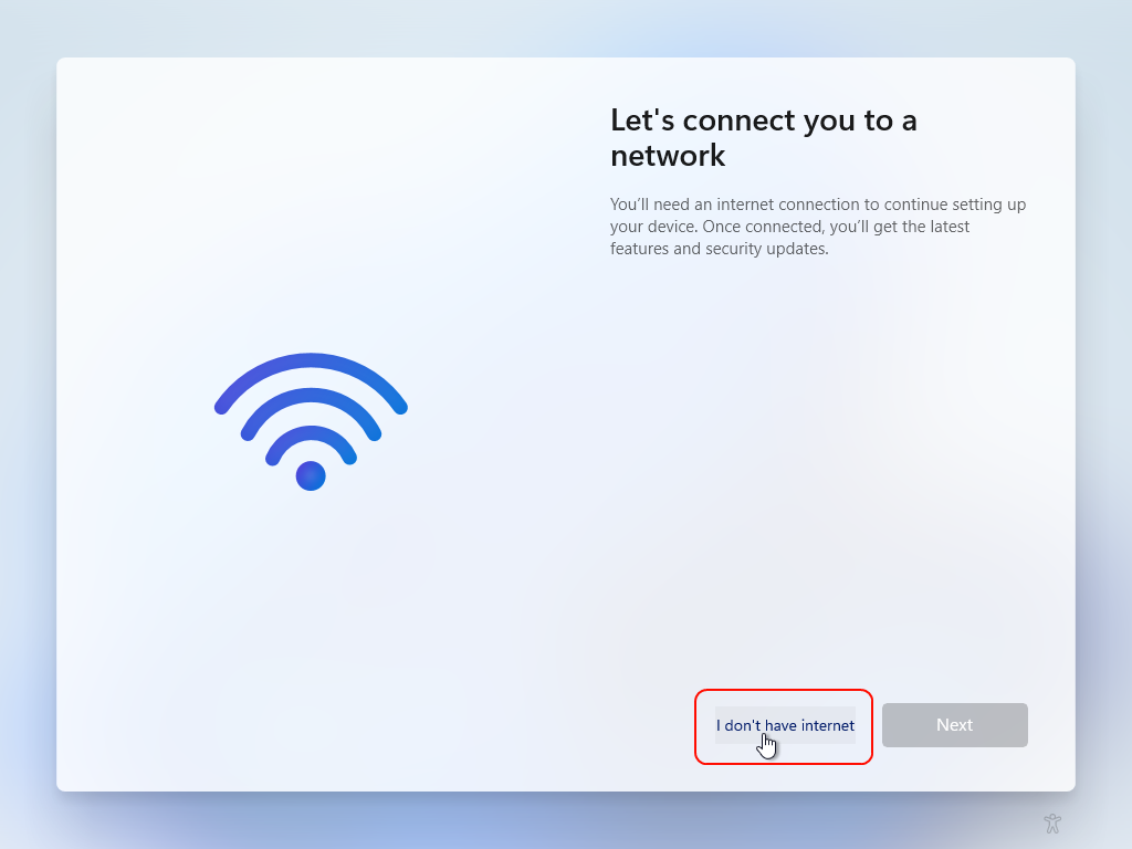 Windows 11: Let’s Connect You To a Network: I don’t Have Internet