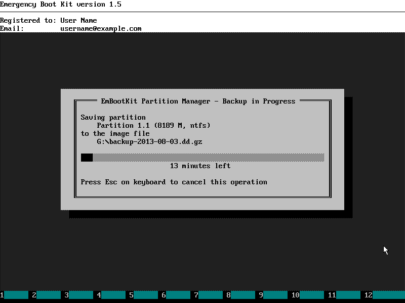 Emergency Boot Kit - Backup Partition to Image File (in progress)