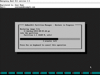 Emergency Boot Kit - Restore Partition from Image File (in progress)