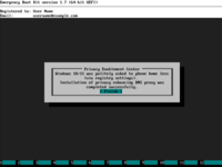Emergency Boot Kit - Privacy Enablement Center - Installation Complete