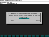 Emergency Boot Kit - Privacy Enablement Center - Maintenance (Uninstallation)