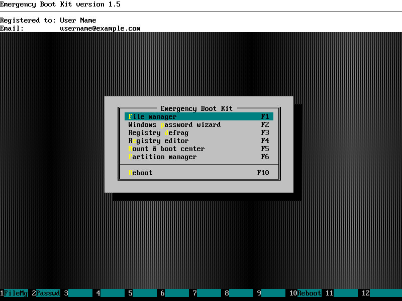 Emergency Boot Kit software