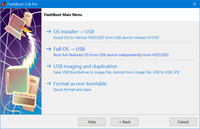 Create Bootable Clone of Windows on USB - Choosing Full OS to USB in the Main Menu