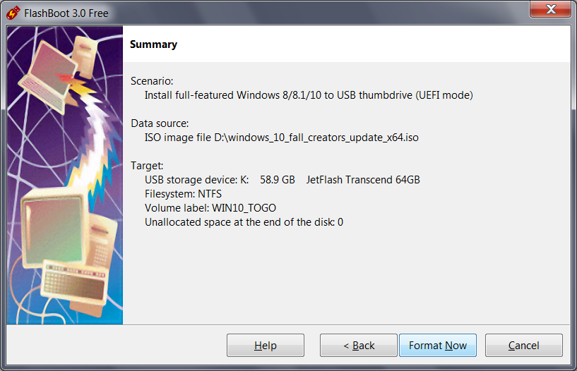 Full Featured Windows on USB - Summary information