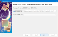Privacy-Enabled Windows to USB - Specify source ISO file