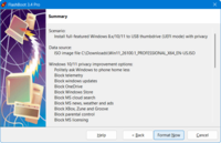 Privacy-Enabled Windows to USB - Summary information